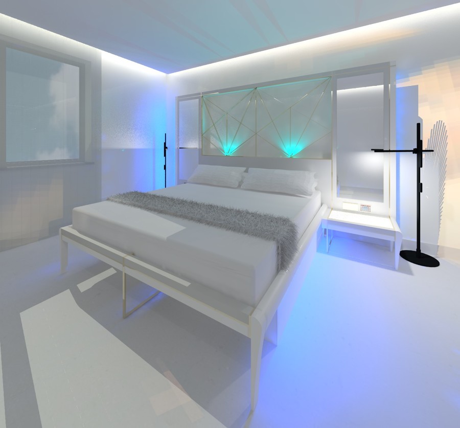 ANDRÓGINO, Habitación Futurista