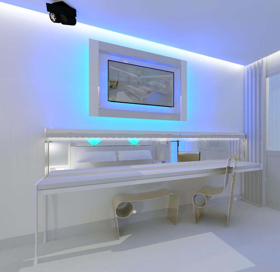 ANDRÓGINO, Habitación Futurista