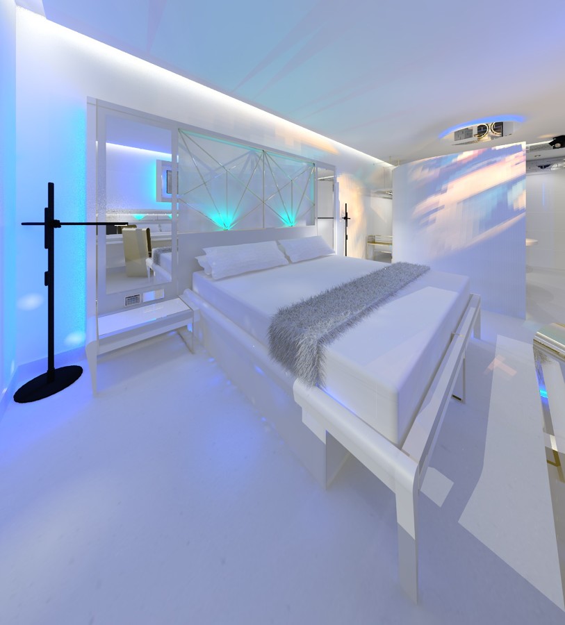 ANDRÓGINO, Habitación Futurista