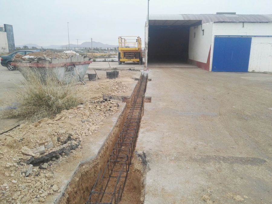 Antes de echar el hormigón