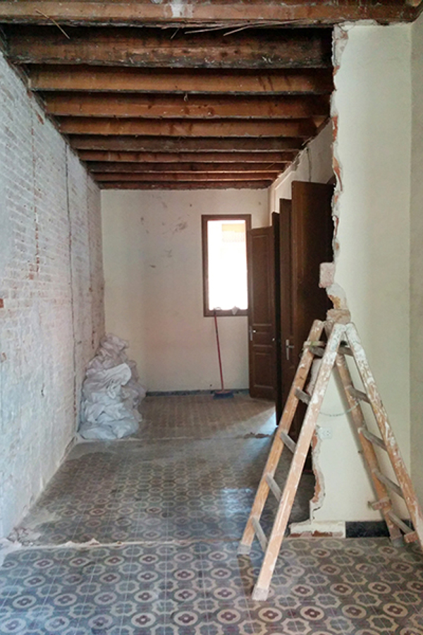 Antes de la reforma vigas