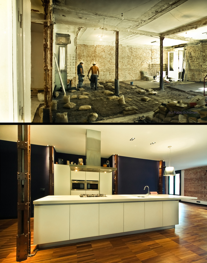 Antes despues cocina