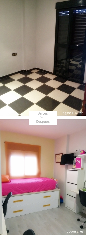 ANTES/DESPUÉS DORMITORIO INFANTIL
