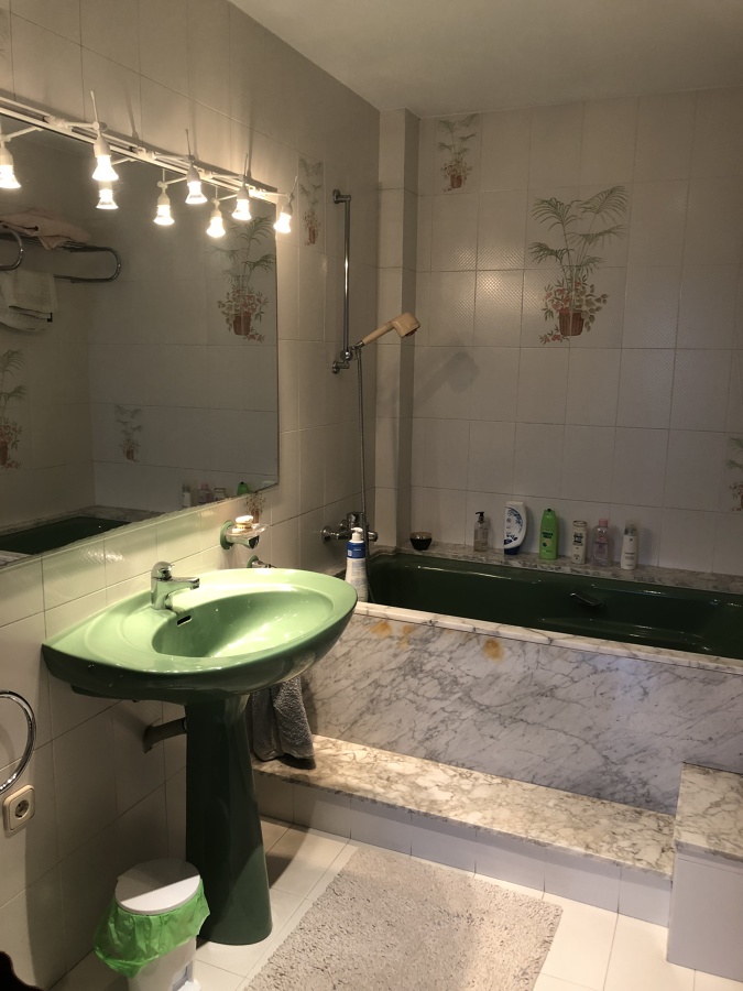 Antes lavabo y bañera