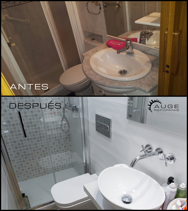 Antes y después baño