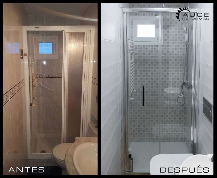 Antes y después baño