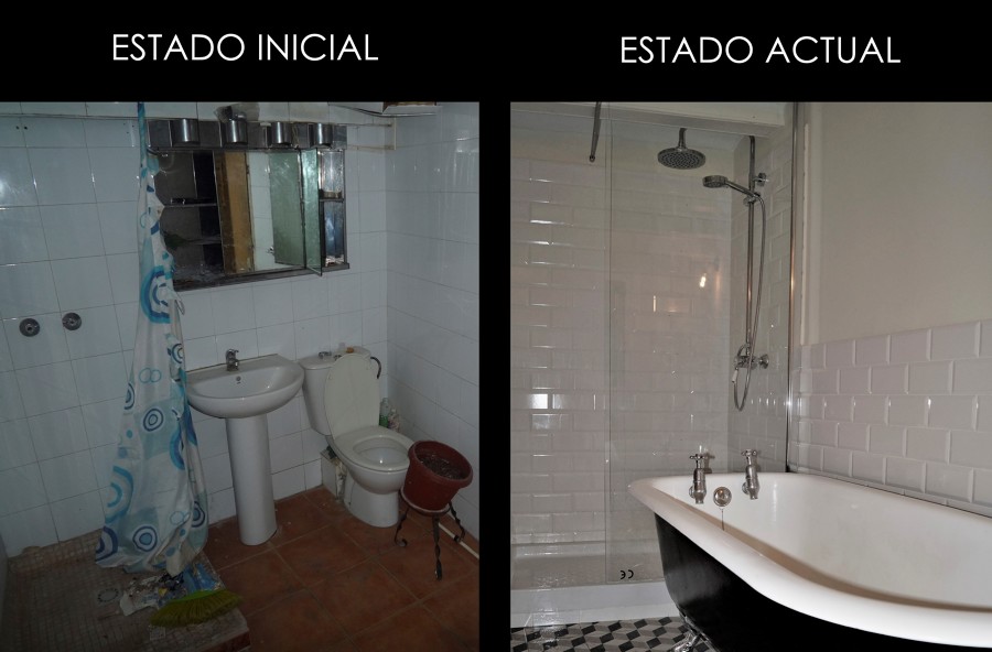 Antes y después baño