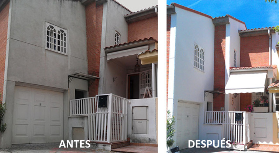 Antes y después de fachada