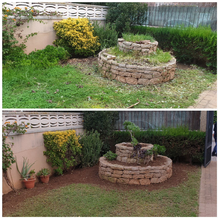 Antes y despues de jardin