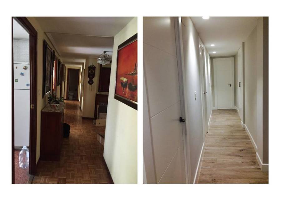 antes y después de un piso que reformamos