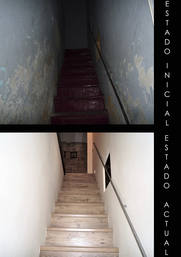 Antes y después escaleras