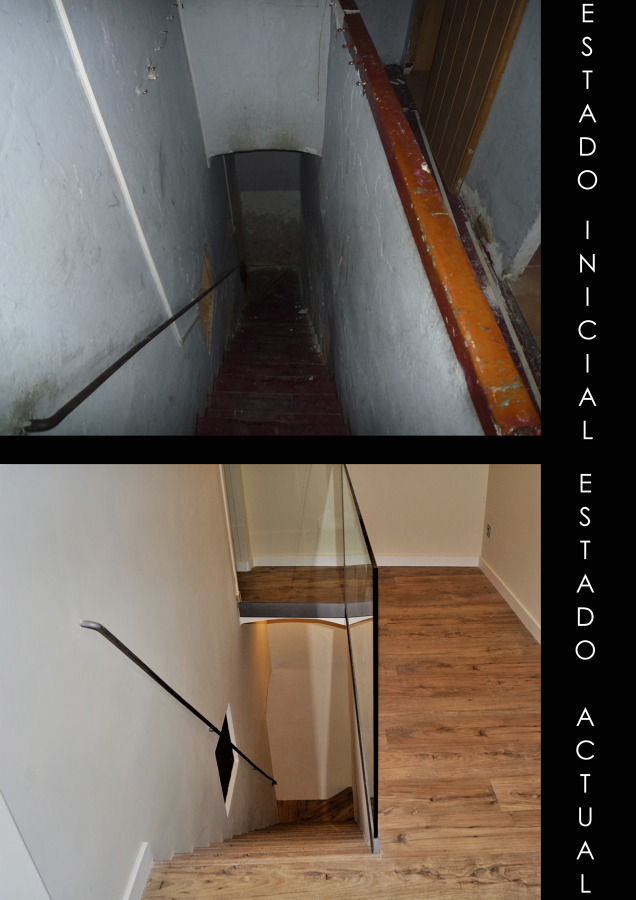 Antes y después  escaleras