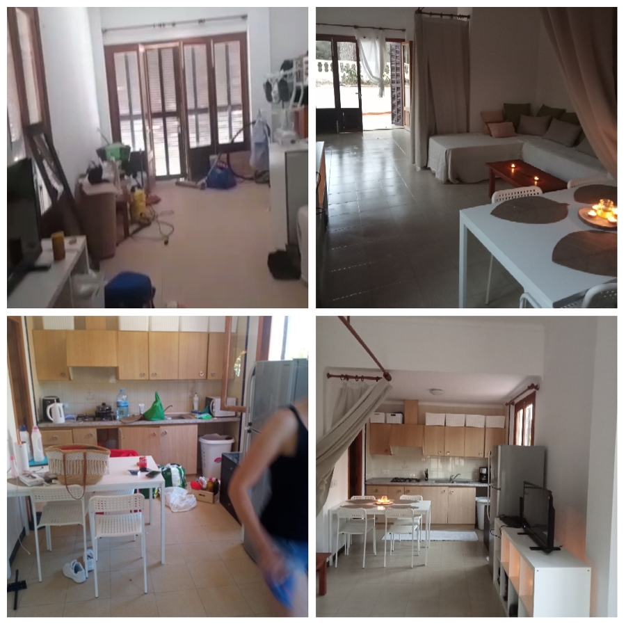 Antes y después mudanza