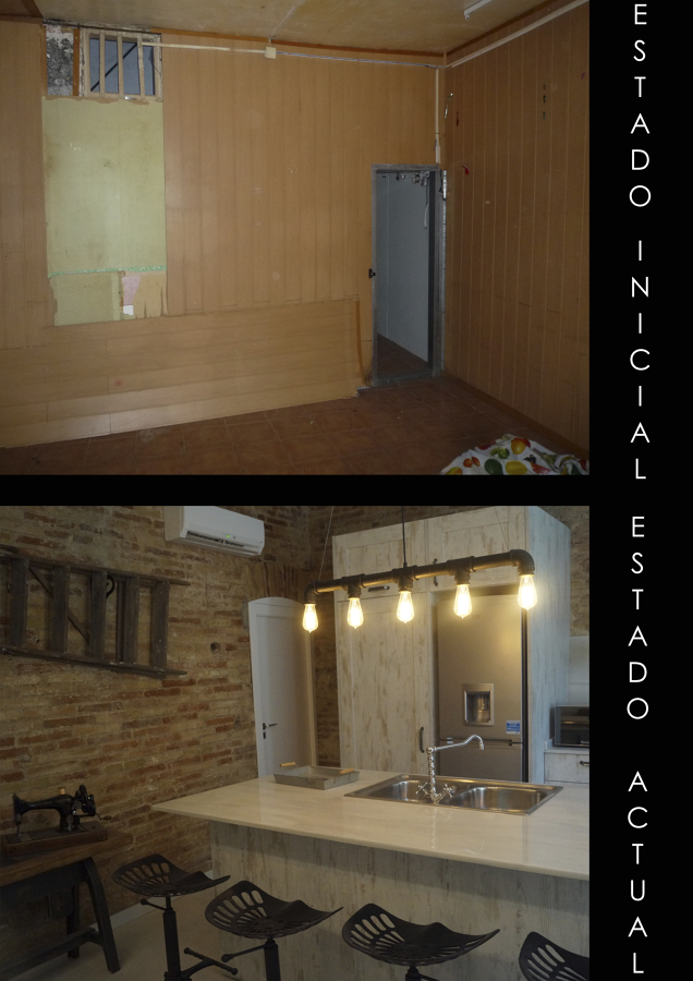 Antes y después salón/cocina
