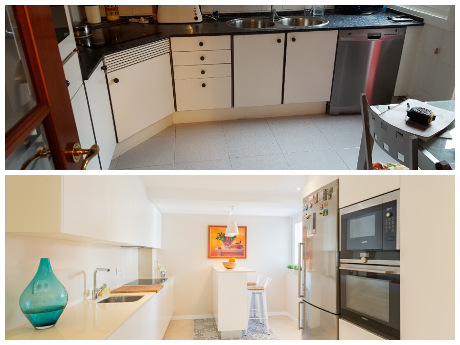 ANTES Y DESPUÉS VIVIENDA ESTILO NÓRDICO EN A CORUÑA