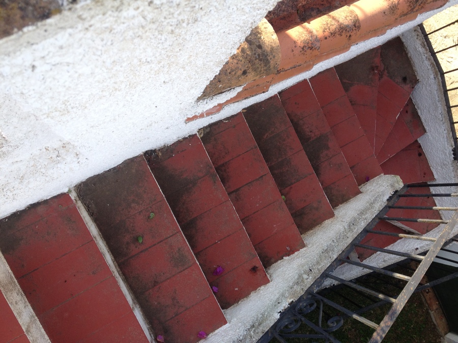 Antigua escalera.terraza antes de la reforma