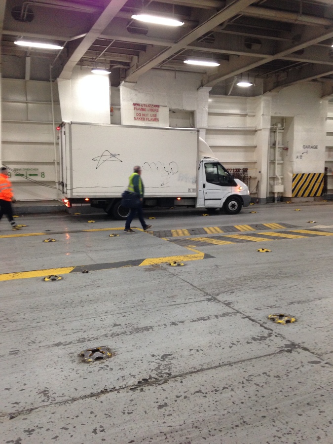 Aparcando en el ferry 