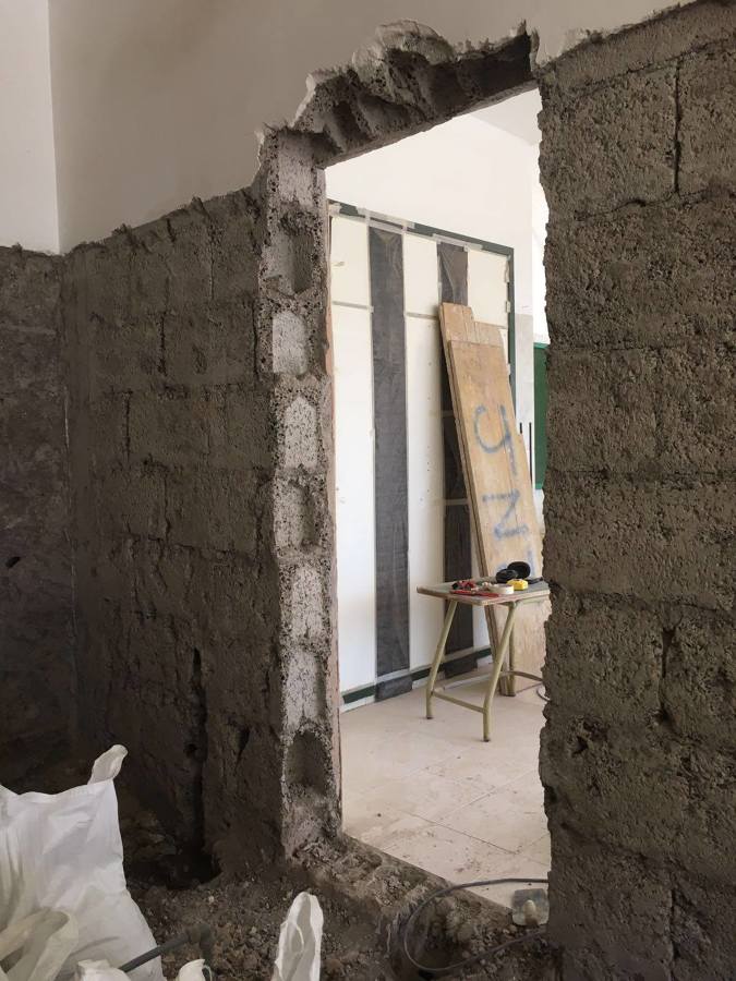 Apertura de hueco de acceso.