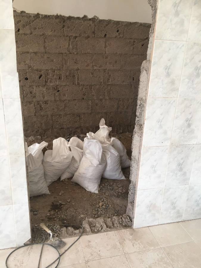 Apertura de hueco de acceso.