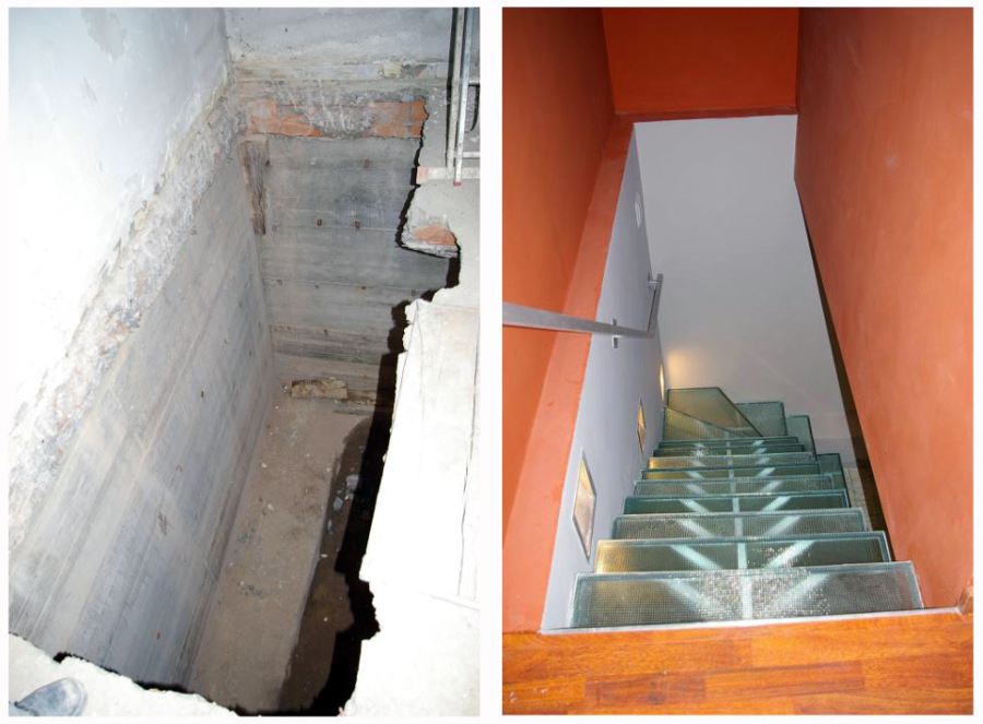 Apertura de hueco de forjado para escalera