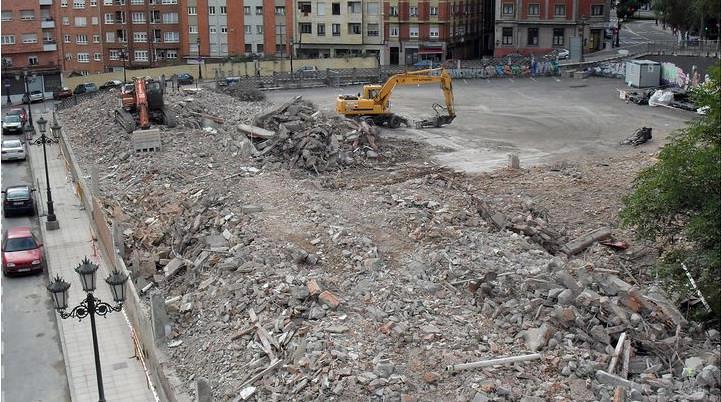 Apilamiento de residuos.