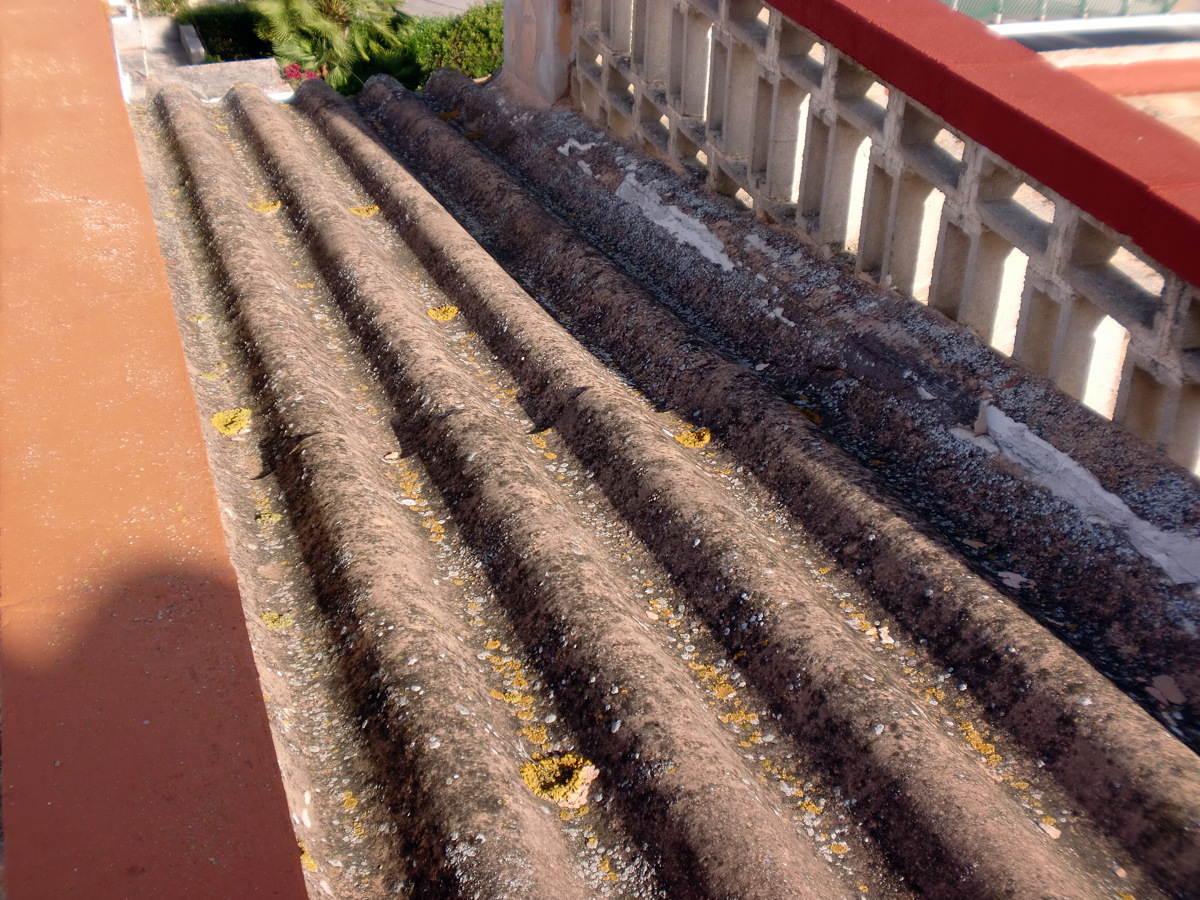 Aplicacion de caucho sobre cubierta plana