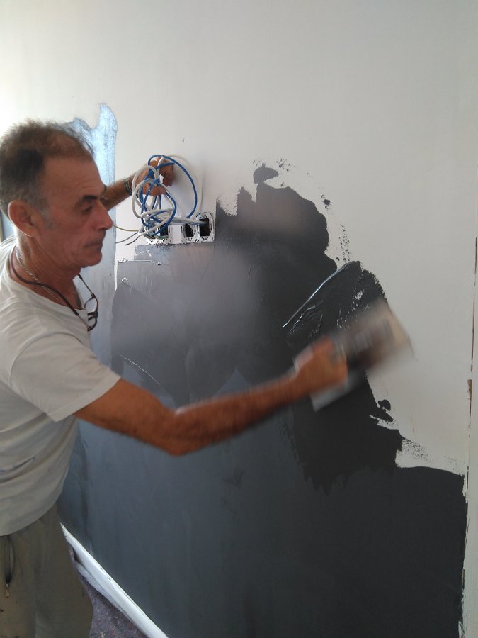 Aplicación del estuco veneciano