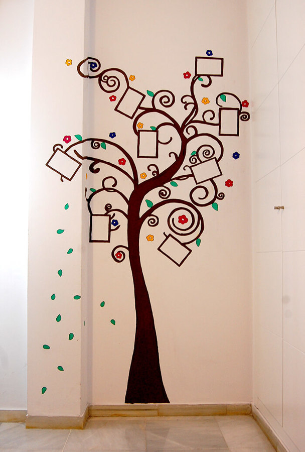 árbol pintado