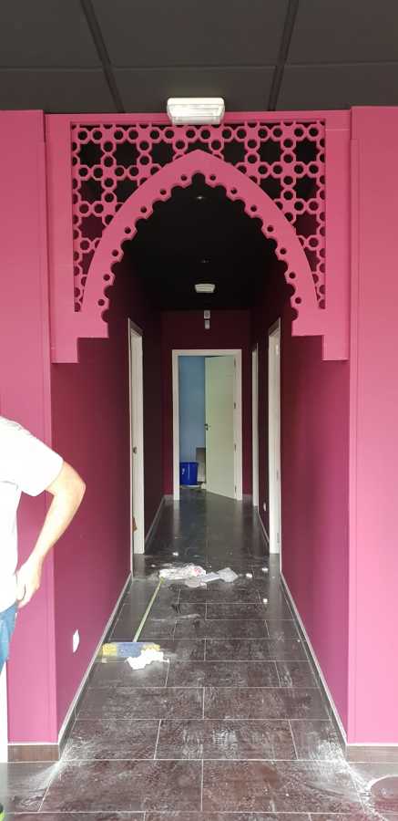 Arco para pasillo celosía árabe