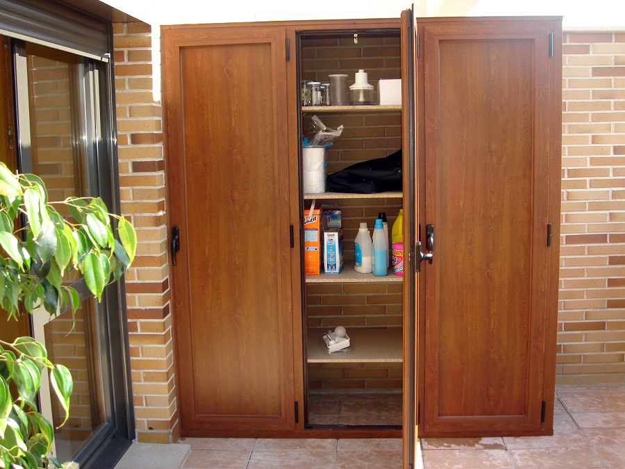 Armario aluminio imitacion madera