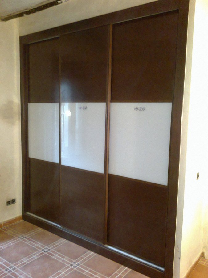 ARMARIO COMBINADO WENGUE/BLANCO LACOBEL