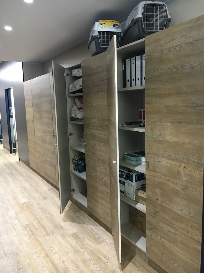 Armario con puertas de parquet