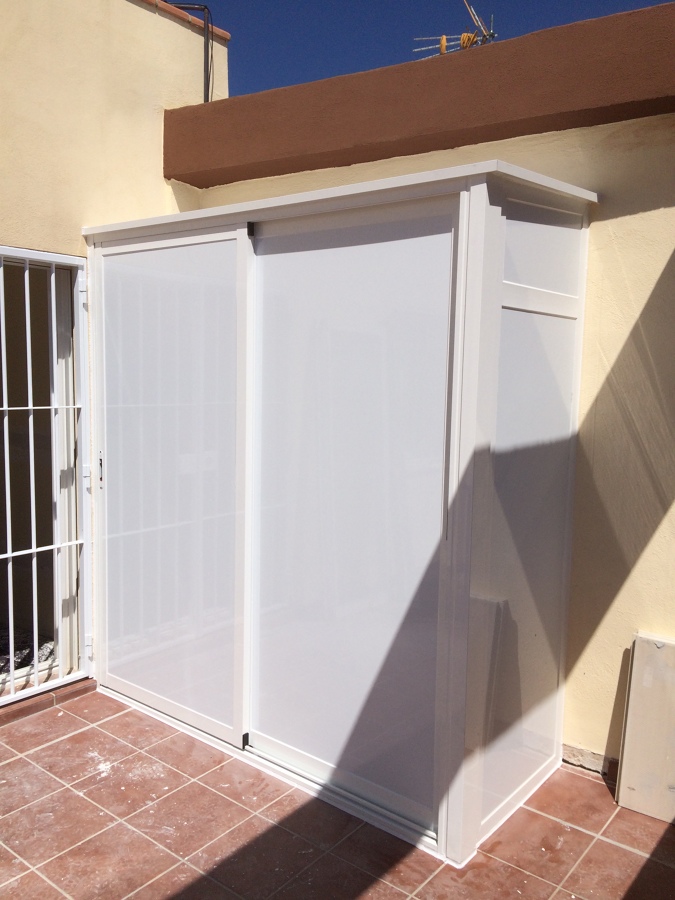 Armario de aluminio para terraza