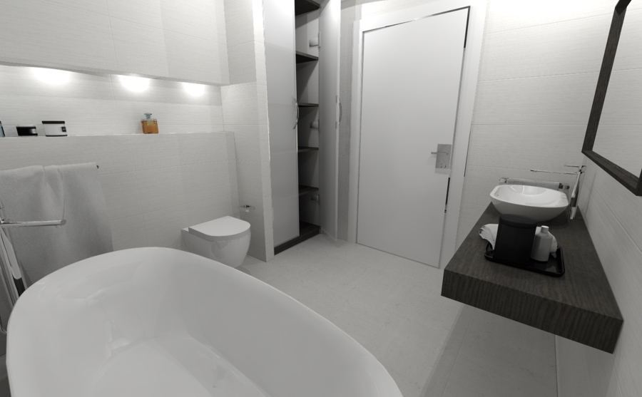 Armario toallas+ murete retroiluminado