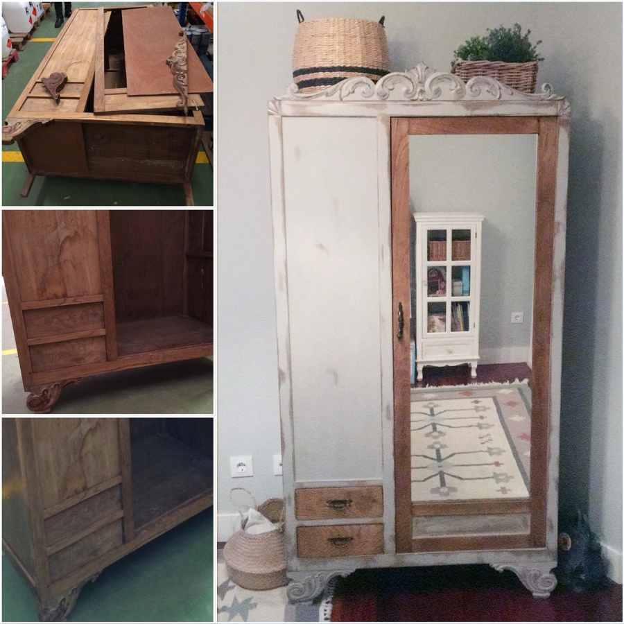 Armario tratado, restaurado y actualizado.