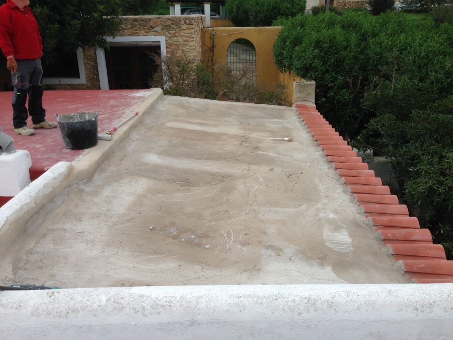 Arreglo de losa, media caña alrededor y afinado