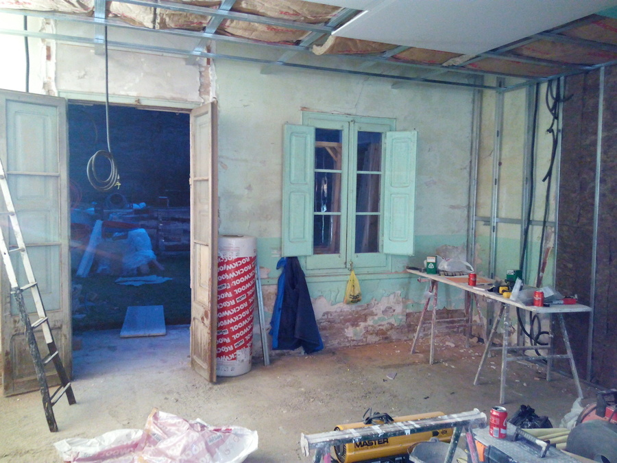 Art interior de l façana que dóna l jardí