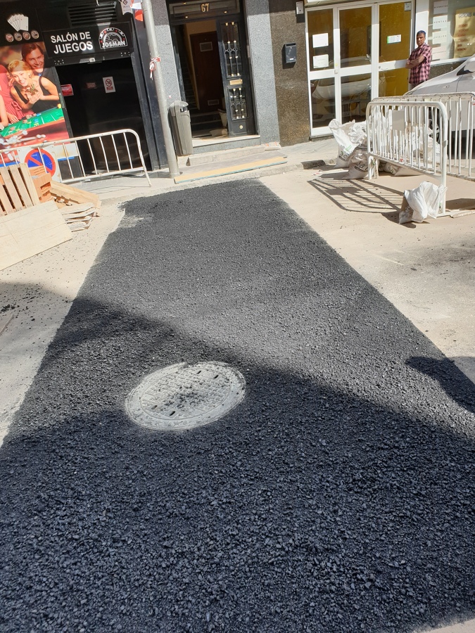 Asfaltado de la zanja