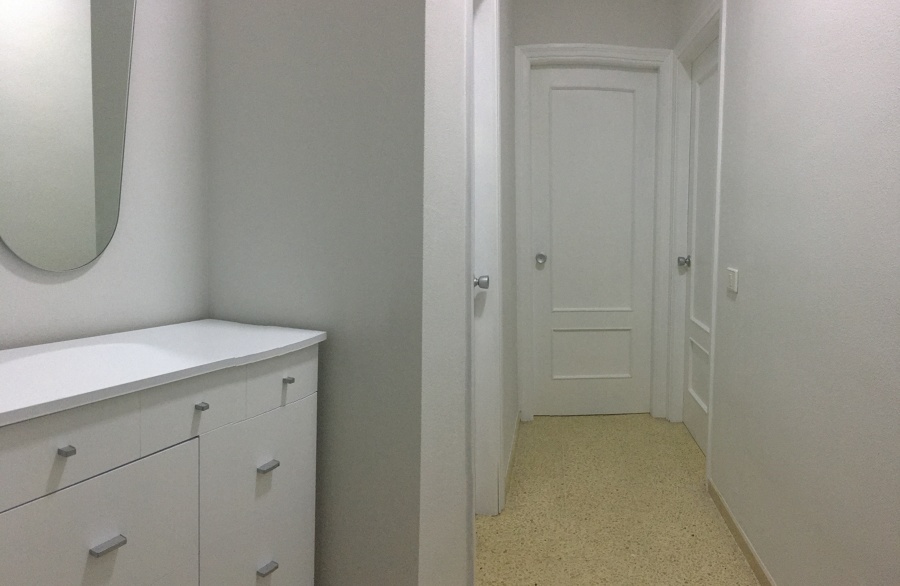 Así luce el pasillo renovado.