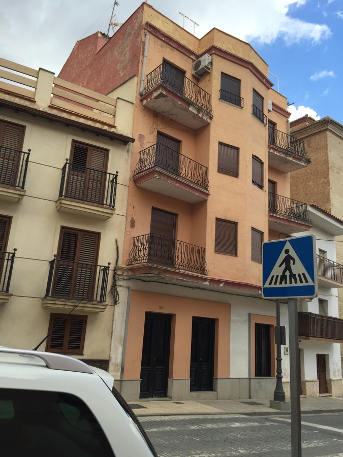 Aspecto deteriorado de la fachada.