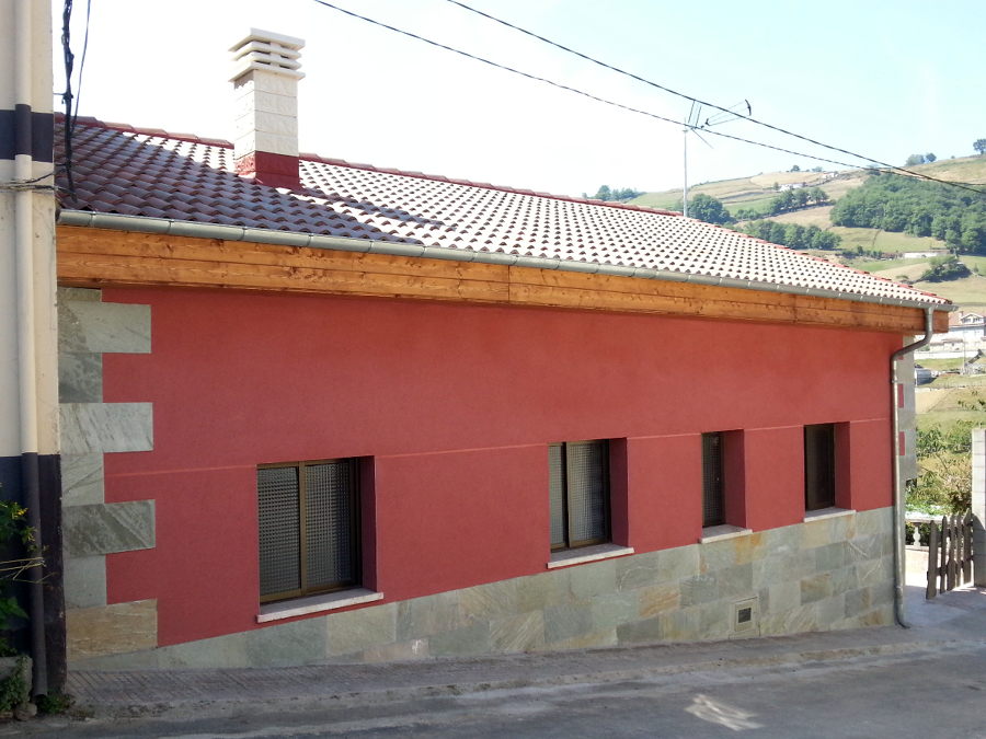 AVANCE DE LAS OBRAS. FACHADA POSTERIOR