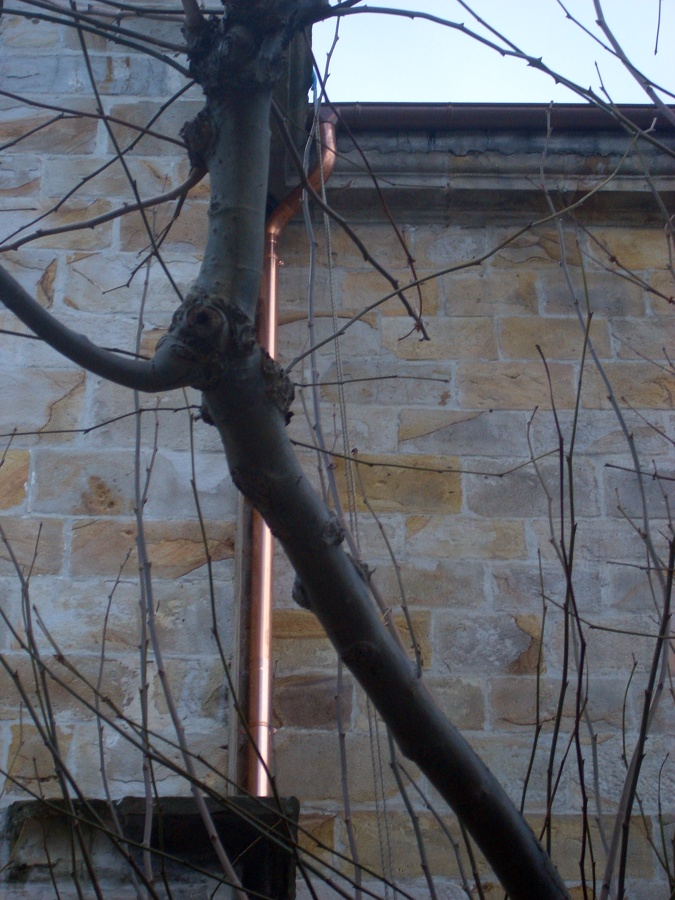 Bajante de pluviales en La Basilica de Begoña