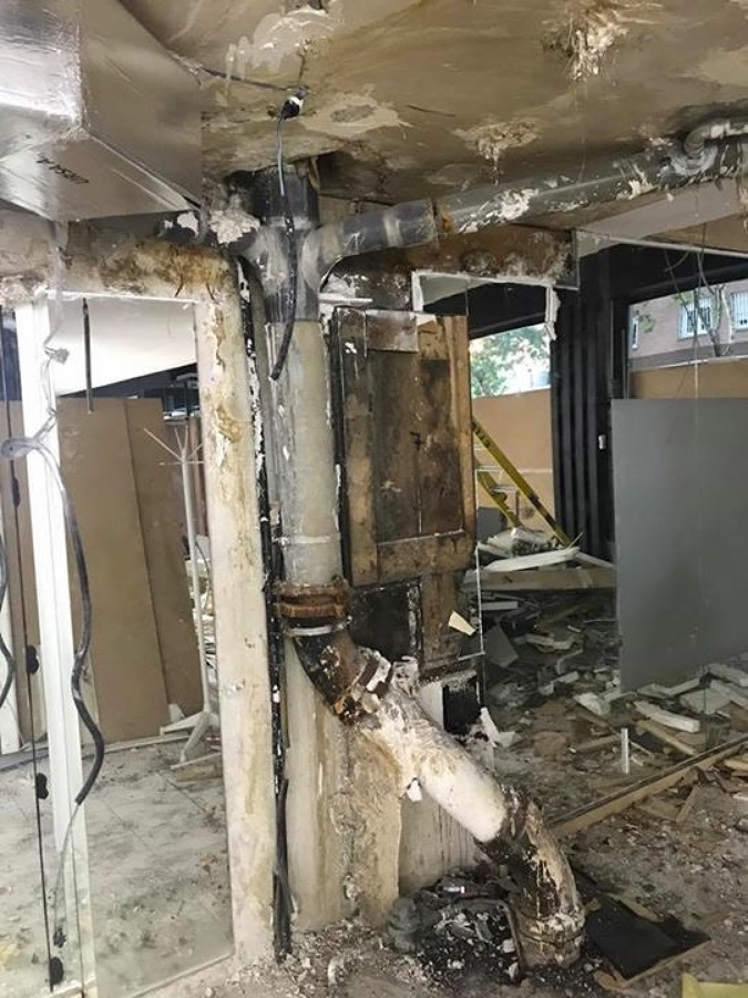 Bajantes de plomo antes del cambio