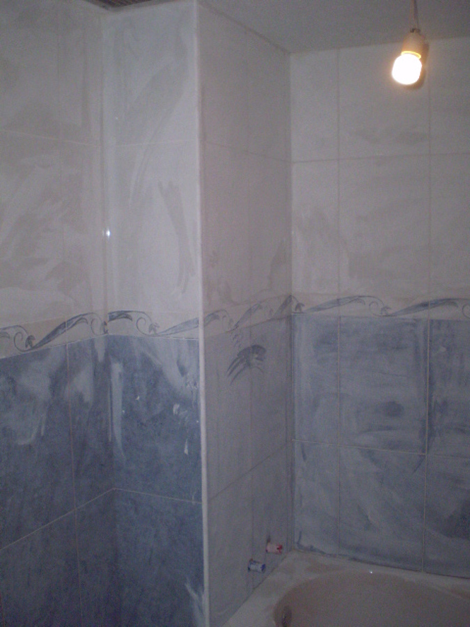 Baldosa de cuarto de baño terminada