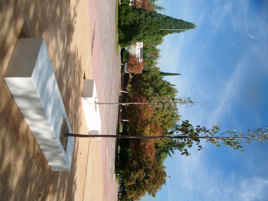 Banco con jardinera integrada