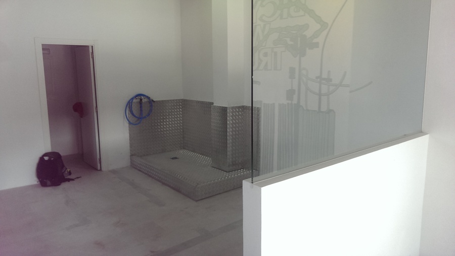 Bañera para bicicletas en chapa de acero