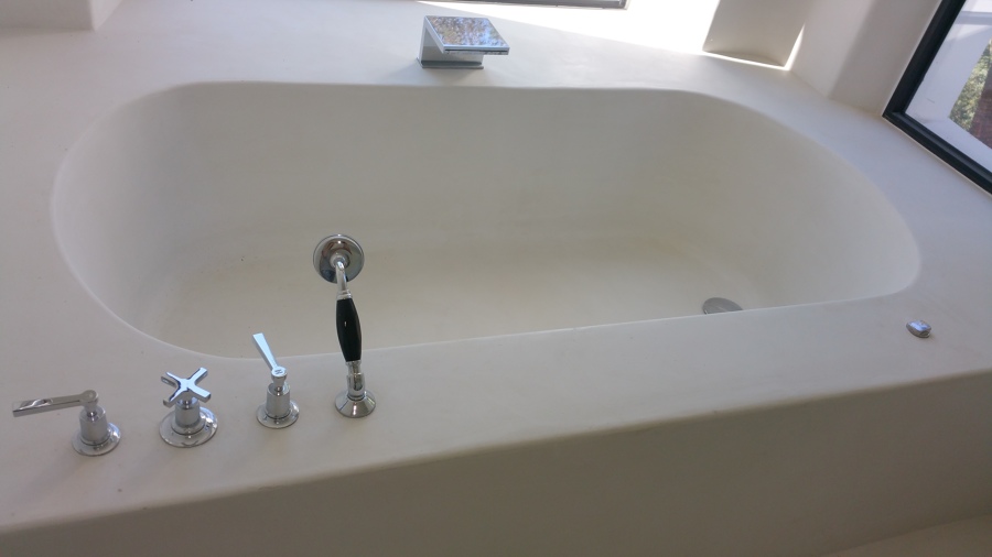Bañera revestida de microcemento 