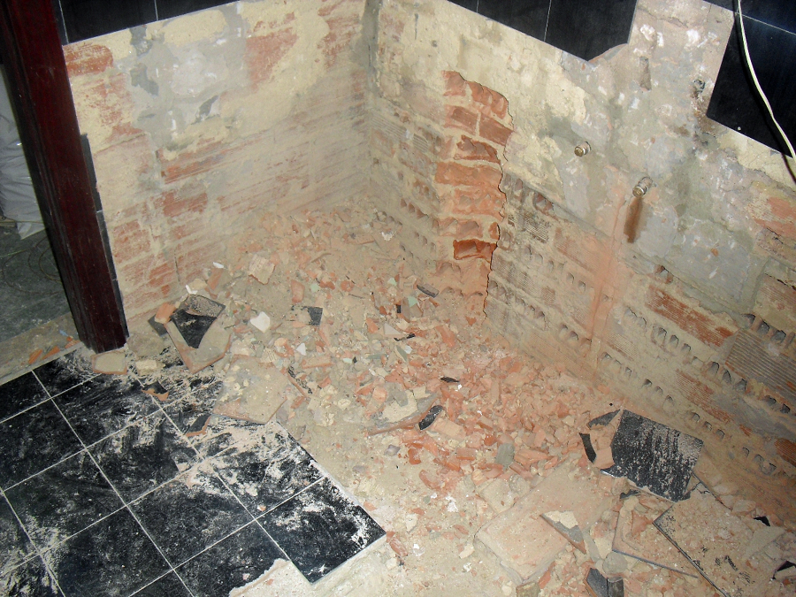 Baño a reformar DURANTE