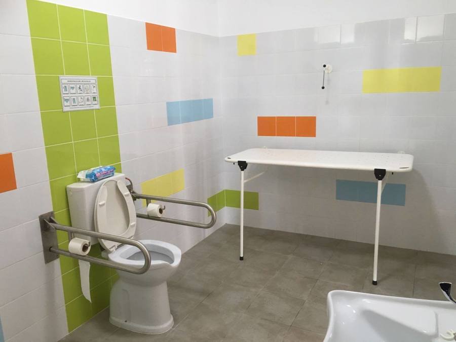 Baño accesible discapacitados.