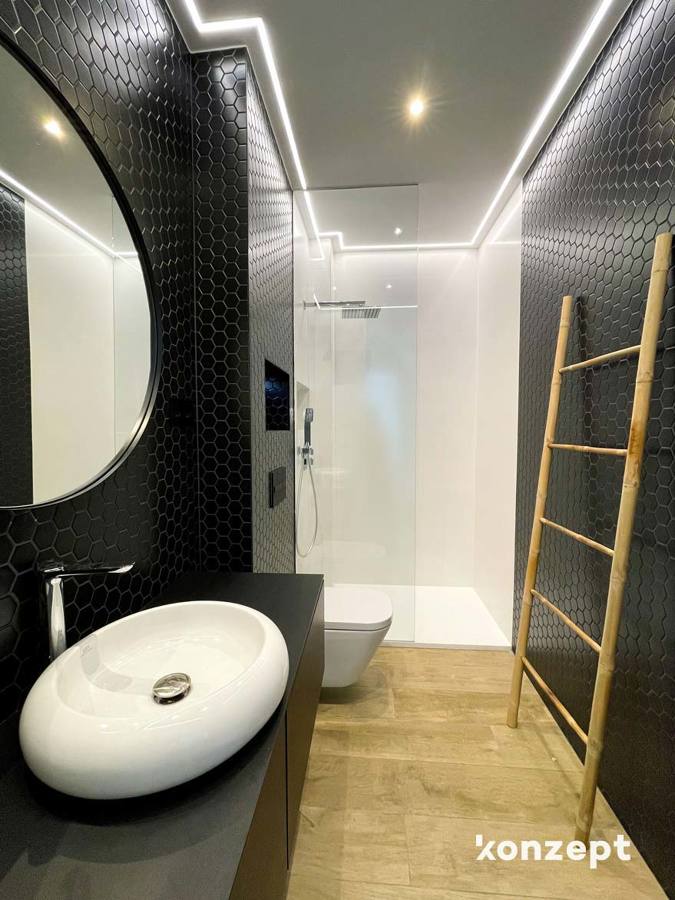 baño azulejo hexágono